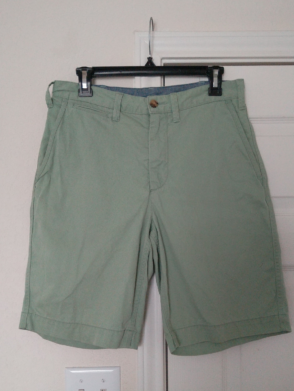Polo by Ralph Lauren Relaxed Fit Sage Green Flat-Front Mens Classic Shorts Sz 29